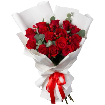 Букет «История любви» – 15 красных роз для вашей прекрасной истории Арзамас Нижегородская область