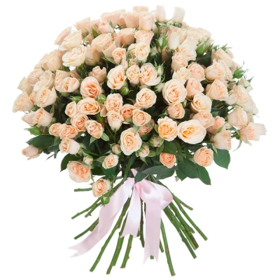 Нежный букет из персиковых кустовых роз – воплощение изысканности Арзамас Нижегородская область
