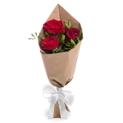 Букет из 3 красных роз – символ любви и нежности Арзамас Нижегородская область