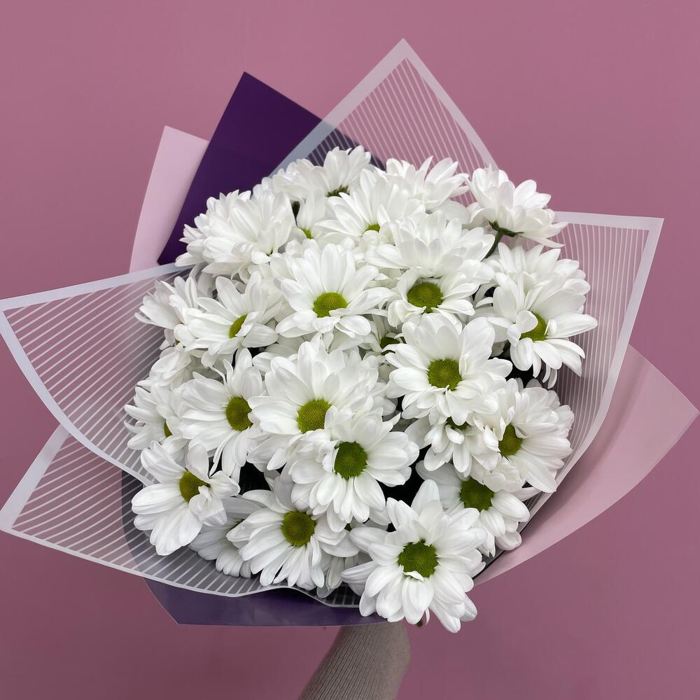 Букет «Весеннее настроение» – свежесть белых хризантем Арзамас Нижегородская область